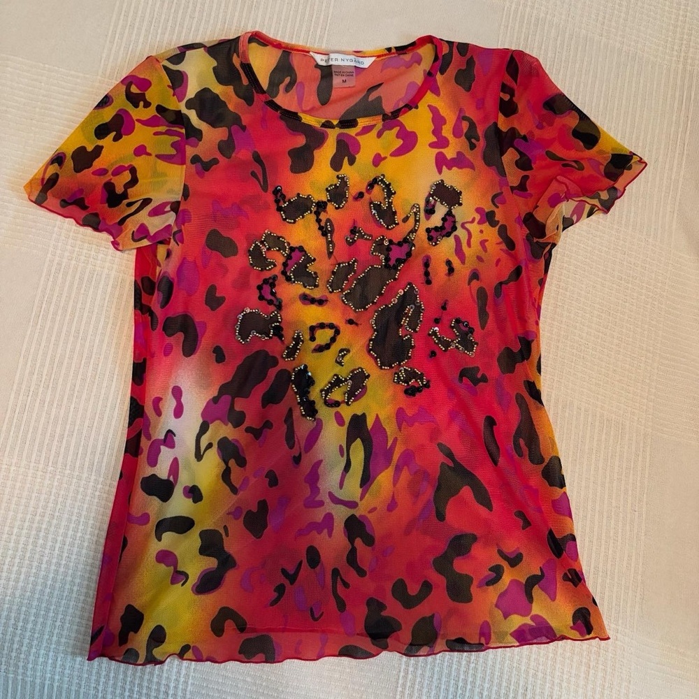 Peter Nygard Leopard Print Women's Top